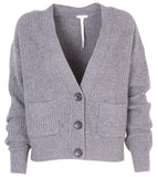 NYHED! LIMITED EDITION Cardigan m. naturknapper i kraftig strik - Mari