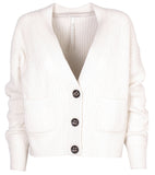 NYHED! LIMITED EDITION Cardigan m. naturknapper i kraftig strik - Anna