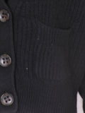 NYHED! LIMITED EDITION Cardigan m. naturknapper i kraftig strik - Mari