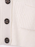 NYHED! LIMITED EDITION Cardigan m. naturknapper i kraftig strik - Anna
