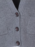 NYHED! LIMITED EDITION Cardigan m. naturknapper i kraftig strik - Mari