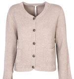 NYHED! LIMITED EDITION Cardigan m. guldknapper i kraftig strik - Mari