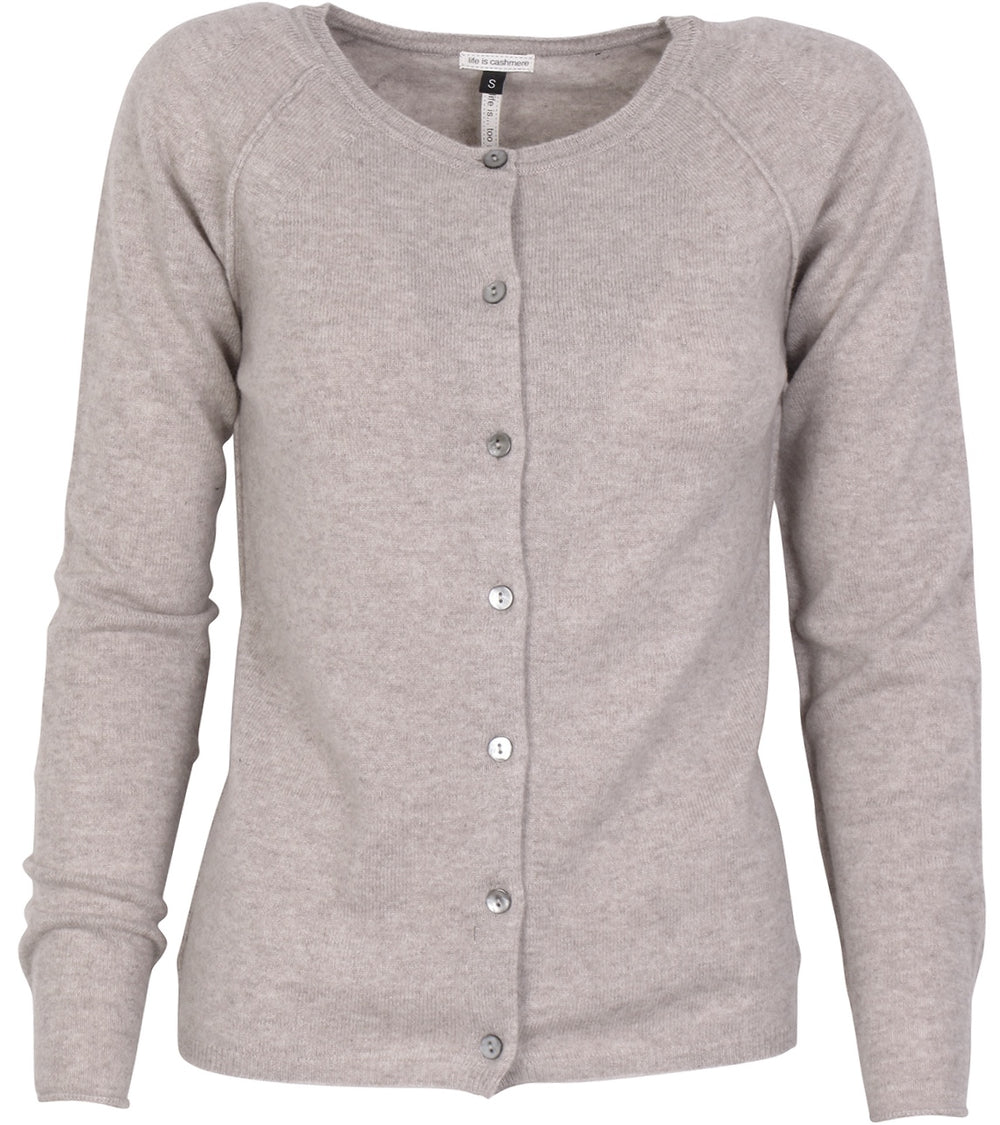 Cashmere cardigan m. raglan Saga