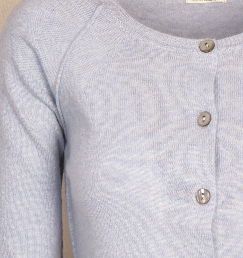 Cashmere cardigan m. raglan Saga