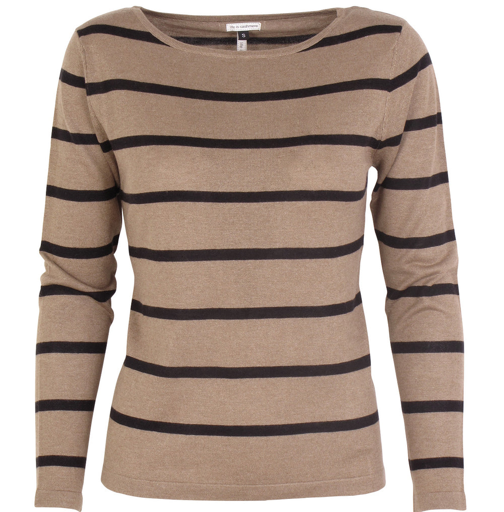 Silke & cashmere stribet bluse Ines