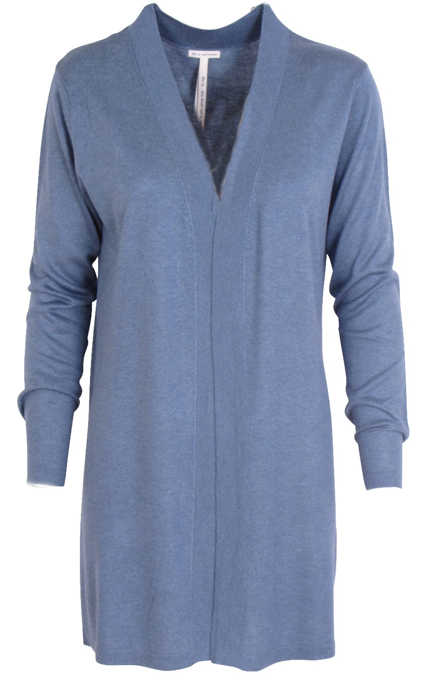 NYHED! Silke & Cashmere cardigan m. brede forkanter - Carla
