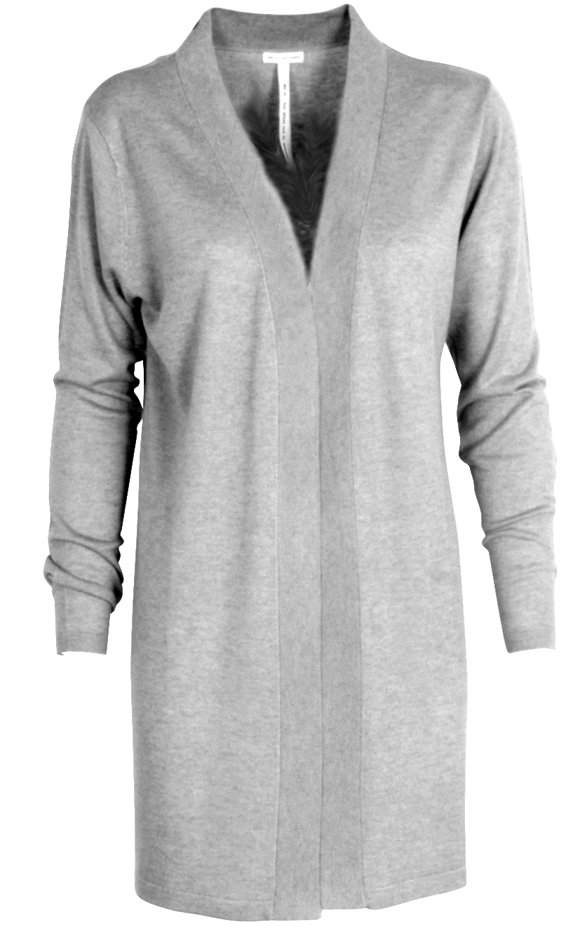 NYHED! Silke & Cashmere cardigan m. brede forkanter - Carla