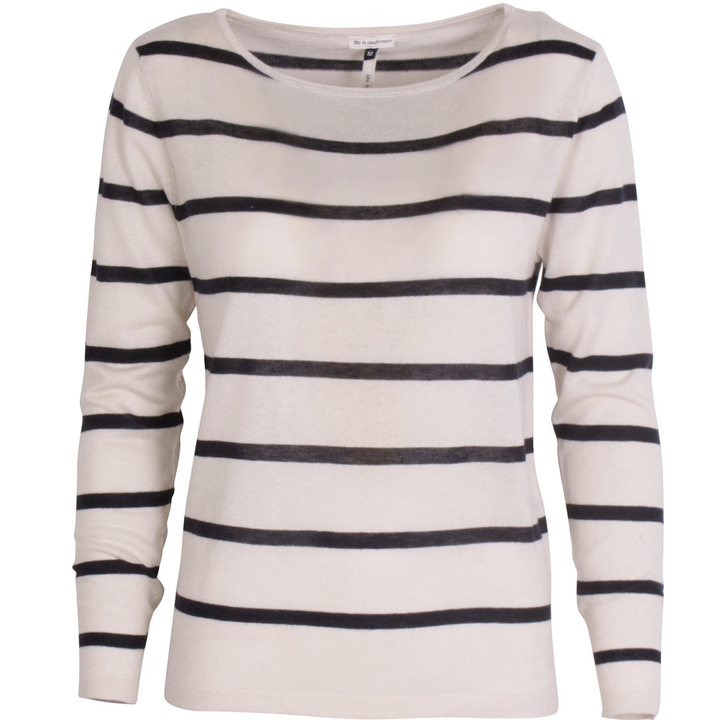 Silke & cashmere stribet bluse Ines