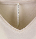 Cashmere V-neck m. rullekant - Sigrid